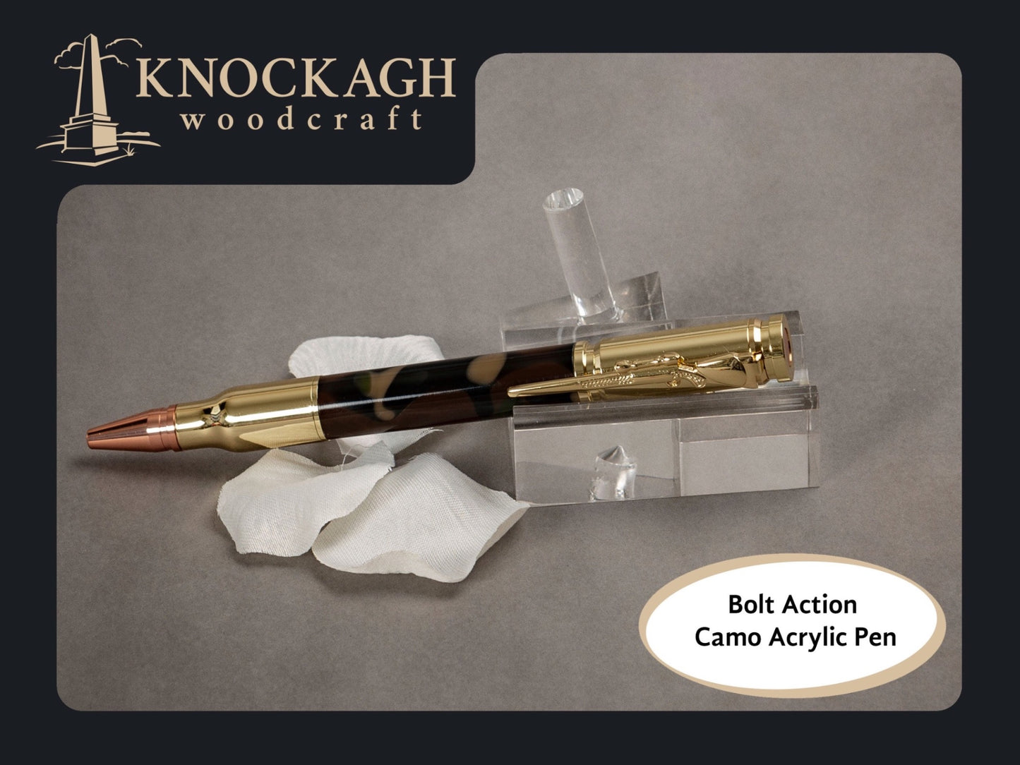 Bolt Action Camp Pattern Rollerball Pen